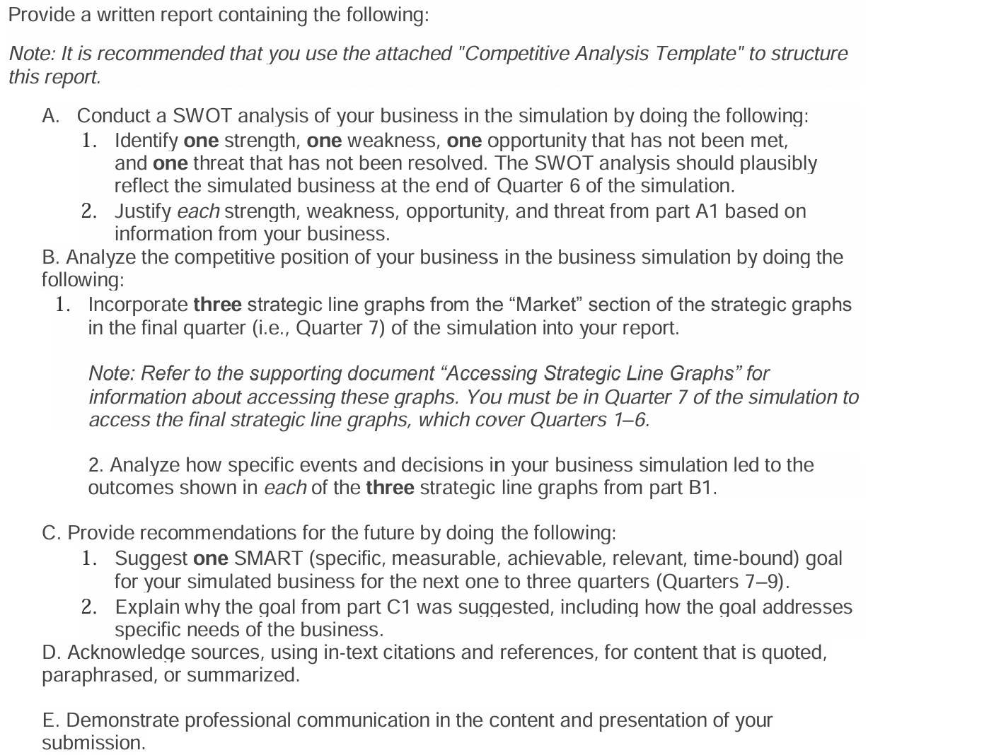 D361 Task 2 - Competitive Analysis