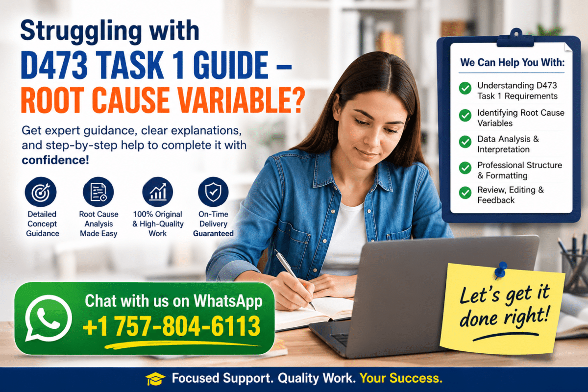 D473 Task 1 Expert Guidance Banner