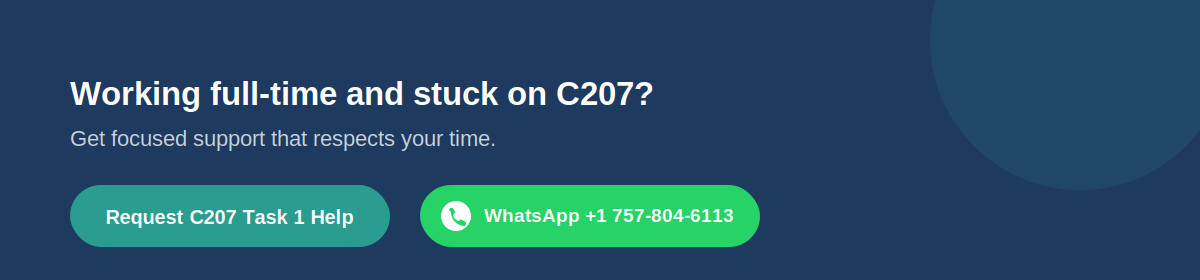 C207 Task 1 Help