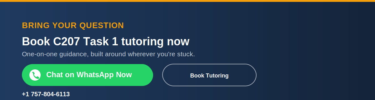 C207 Task 1 tutoring