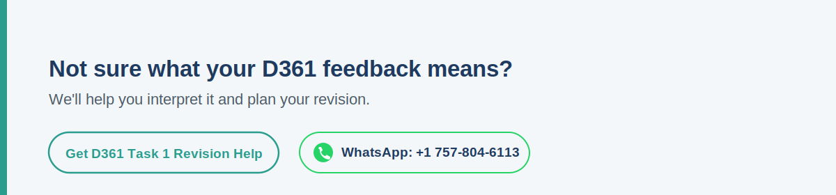D361 Task 1 Revision Help: Understand Feedback and Prepare Your Resubmission