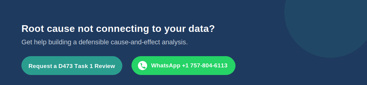 WGU D473 Task 1 Help
